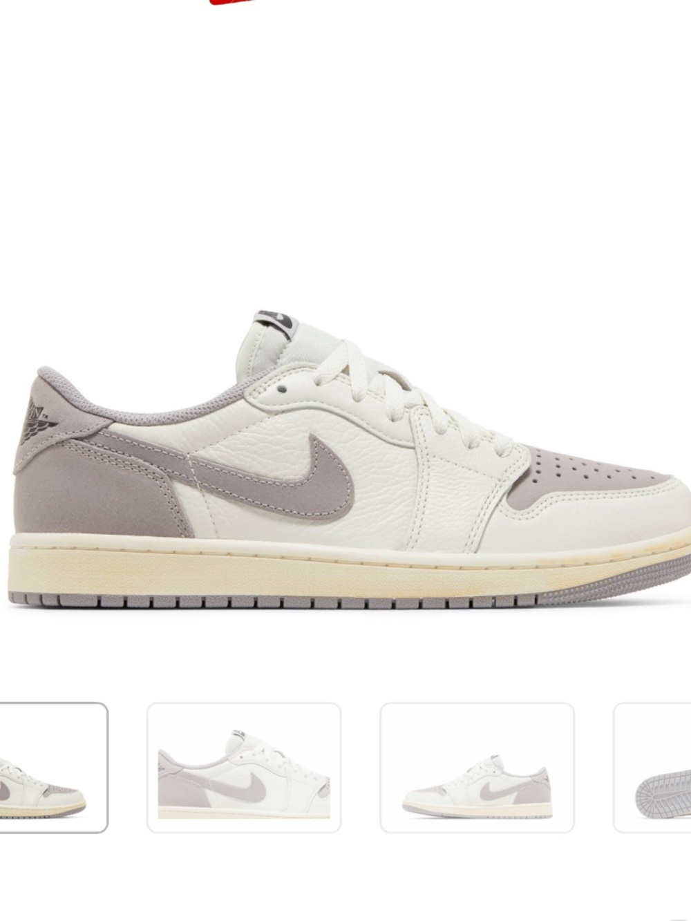 Air Jordan 1 Retro Low OG 'Atmosphere Grey' Low Top Sneakers